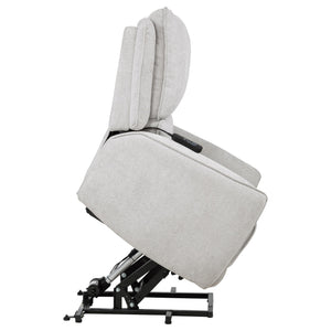 Sylmar Chenille Upholstered Dual Power Lift Recliner Dove Grey