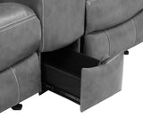 Conrad Upholstered Padded Arm Glider Loveseat Grey | Grey | 650355