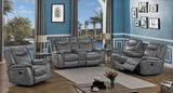Conrad Upholstered Padded Arm Glider Loveseat Grey | Grey | 650355