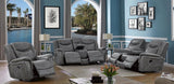 Conrad Upholstered Padded Arm Glider Loveseat Grey | Grey | 650355