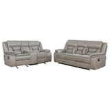 Greer 2-piece Upholstered Reclining Sofa Set Taupe | Beige | Taupe | 651351-S2
