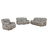 Greer 3-piece Upholstered Reclining Sofa Set Taupe | Beige | Taupe | 651351-S3