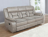 Greer Upholstered Motion Reclining Sofa Taupe | Beige | Taupe | 651351