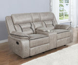 Greer Upholstered Motion Reclining Loveseat Taupe | Beige | Taupe | 651352