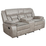 Greer Upholstered Motion Reclining Loveseat Taupe | Beige | Taupe | 651352
