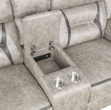 Greer Upholstered Motion Reclining Loveseat Taupe | Beige | Taupe | 651352
