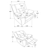 Greer 3-piece Upholstered Reclining Sofa Set Brown | Brown | 651354-S3