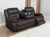 Greer Upholstered Motion Reclining Sofa Brown | Brown | 651354