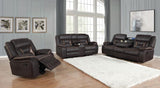 Greer Upholstered Motion Reclining Sofa Brown | Brown | 651354