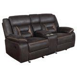 Greer Upholstered Motion Reclining Loveseat Brown | Brown | 651355