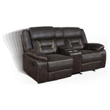 Greer Upholstered Motion Reclining Loveseat Brown | Brown | 651355