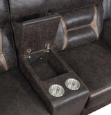 Greer Upholstered Motion Reclining Loveseat Brown | Brown | 651355