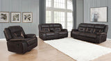 Greer Upholstered Motion Reclining Loveseat Brown | Brown | 651355