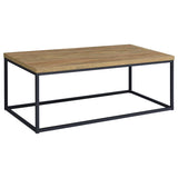 Straden 3-piece Engineered Wood Coffee Table Set Mango and Black | Brown | Mango | 700144