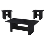 Rodez 3-piece Engineered Wood Coffee Table Set Black | Black | 700345