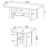 Rodez 3-piece Engineered Wood Coffee Table Set Black | Black | 700345