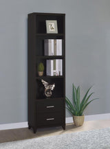 Lewes 4-shelf Engineered Wood Media Tower Cappuccino | Brown | Cappuccino | 700882