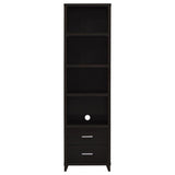 Lewes 4-shelf Engineered Wood Media Tower Cappuccino | Brown | Cappuccino | 700882