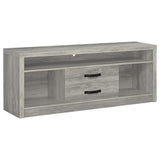Burke 3-piece 59-inch TV Entertainment Center Grey Driftwood | Full | Grey | Grey Driftwood | 701024-SET