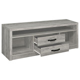 Burke 2-drawer Engineered Wood 59-inch TV Stand Grey Driftwood | Grey | Grey Driftwood | 701024