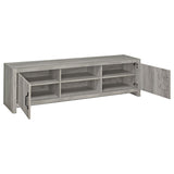 Burke 2-door Engineered Wood 71-inch TV Stand Grey Driftwood | Grey | Grey Driftwood | 701025