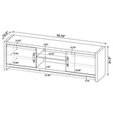 Burke 2-door Engineered Wood 71-inch TV Stand Grey Driftwood | Grey | Grey Driftwood | 701025