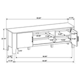 Rowe 65-inch 2-door Wood TV Stand Media Console Light Oak | Brown | Light Oak | 701652