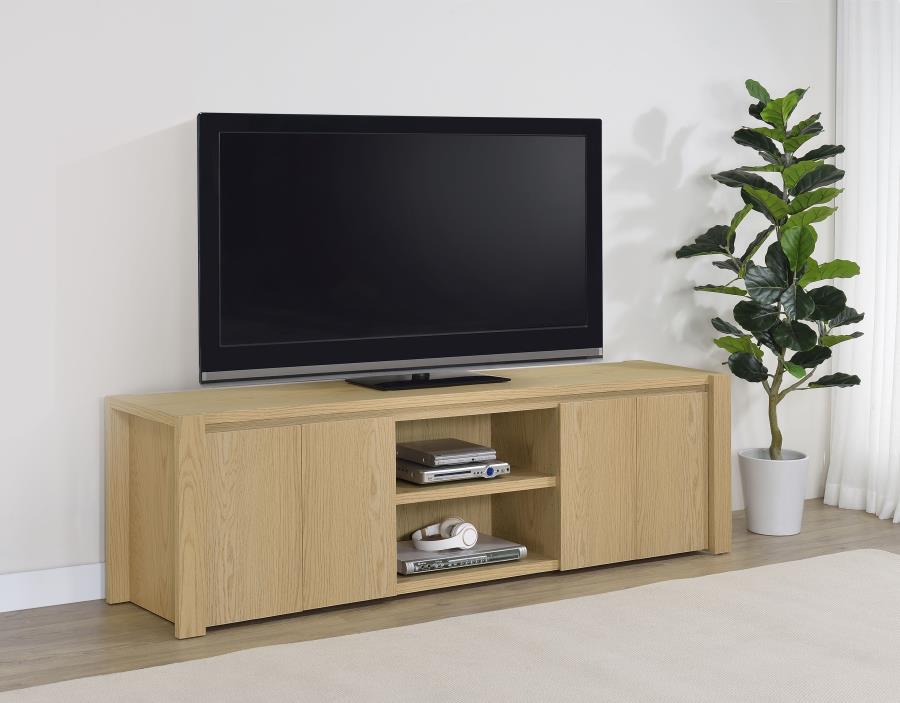 Laurelton 78-inch 4-door TV Stand Media Console Light Oak | Brown | Light Oak | 701653