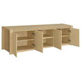 Laurelton 78-inch 4-door TV Stand Media Console Light Oak | Brown | Light Oak | 701653