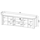 Laurelton 78-inch 4-door TV Stand Media Console Light Oak | Brown | Light Oak | 701653