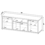 Tabby 4-door Engineered Wood 60-inch TV Stand Mango | Brown | Mango | 701702