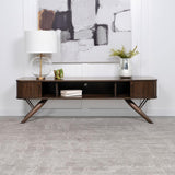 Valna Wood 71-inch TV Stand with Sliding Doors Walnut | Brown | Walnut | 701713