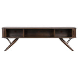 Valna Wood 71-inch TV Stand with Sliding Doors Walnut | Brown | Walnut | 701713