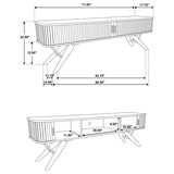 Valna Wood 71-inch TV Stand with Sliding Doors Walnut | Brown | Walnut | 701713