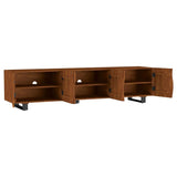 Trask 86-inch Wood TV Stand Media Console Mango Brown | Brown | Mango Brown | 701790