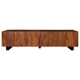 Trask 86-inch Wood TV Stand Media Console Mango Brown | Brown | Mango Brown | 701790