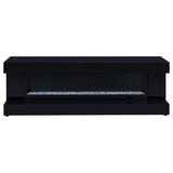 Mallory TV Stand Fireplace Console Bluetooth Speaker Black High Gloss | Full | Black | Black High Gloss | 701803