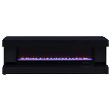 Mallory TV Stand Fireplace Console Bluetooth Speaker Black High Gloss | Full | Black | Black High Gloss | 701803