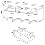 Casey 2-drawer Engineered Wood 60-inch TV Stand White | White | 701972