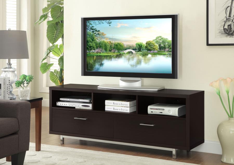 Casey 2-drawer Engineered Wood 60-inch TV Stand Cappuccino | Brown | Cappuccino | 701973