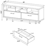 Casey 2-drawer Engineered Wood 60-inch TV Stand Cappuccino | Brown | Cappuccino | 701973