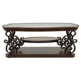 Laney 2-piece Glass Top Coffee and End Table Set Dark Merlot | Brown | Dark Merlot | 702448-S2