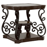 Laney 3-piece Glass Top Coffee and End Table Set Dark Merlot | Brown | Dark Merlot | 702448-S3