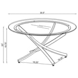 Brooke 3-piece Round Coffee and End Table Set Chrome | Silver | Chrome | 702588-S3