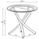 Brooke 3-piece Round Coffee and End Table Set Chrome | Silver | Chrome | 702588-S3