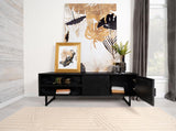 Marsden 2-door Mango Wood 70-inch TV Stand Charcoal Black | Black | Charcoal Black | 703003