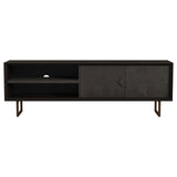 Marsden 2-door Mango Wood 70-inch TV Stand Charcoal Black | Black | Charcoal Black | 703003