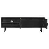Marsden 2-door Mango Wood 70-inch TV Stand Charcoal Black | Black | Charcoal Black | 703003