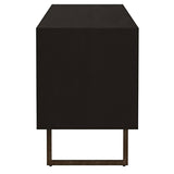 Marsden 2-door Mango Wood 70-inch TV Stand Charcoal Black | Black | Charcoal Black | 703003