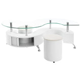 Buckley 3-piece Coffee Table and Stools Set White High Gloss | King | White | White High Gloss | 703400
